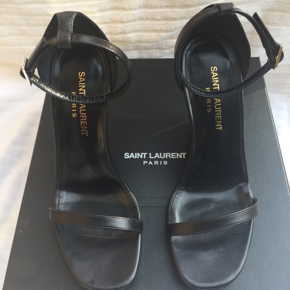 Saint Laurent Women's Jane Ankle Strap Wedge (35) - Picture 4 of 6